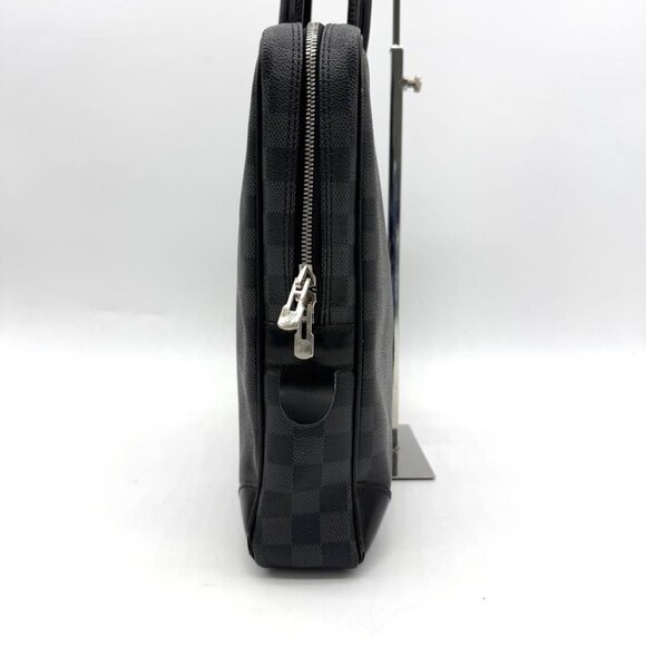 Authentic Louis Vuitton Damier Graphite Porte Document Voyage PM Bag Black Mens - Picture 7 of 16